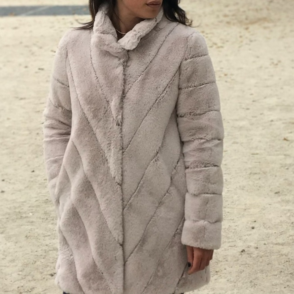 Calvin Klein Faux Fur Coat